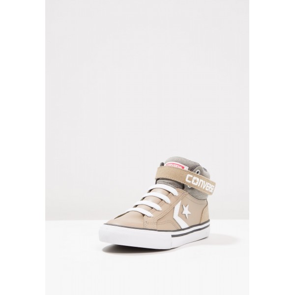 Kinder Converse PRO BLAZE STRAP - Freizeitschuhe Hoch - Khaki/Mittelgrau/Weiß