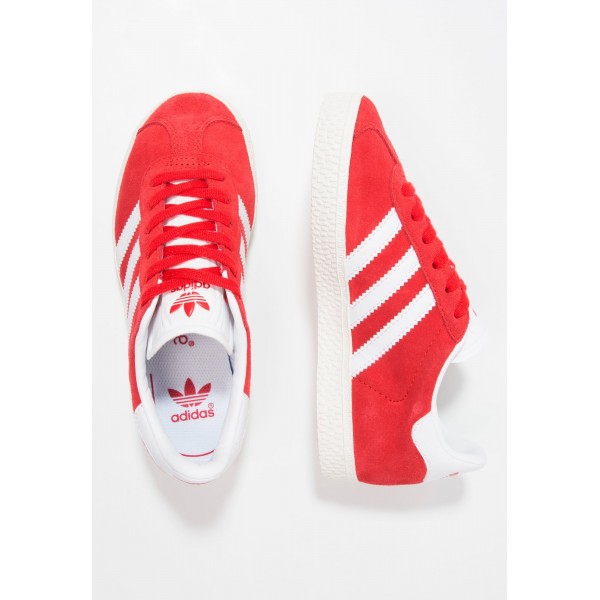 Kinder Adidas Originals GAZELLE C - Fitnessschuhe Low - Scharlachrot/Hochrot/Weiß/Gold Metallic
