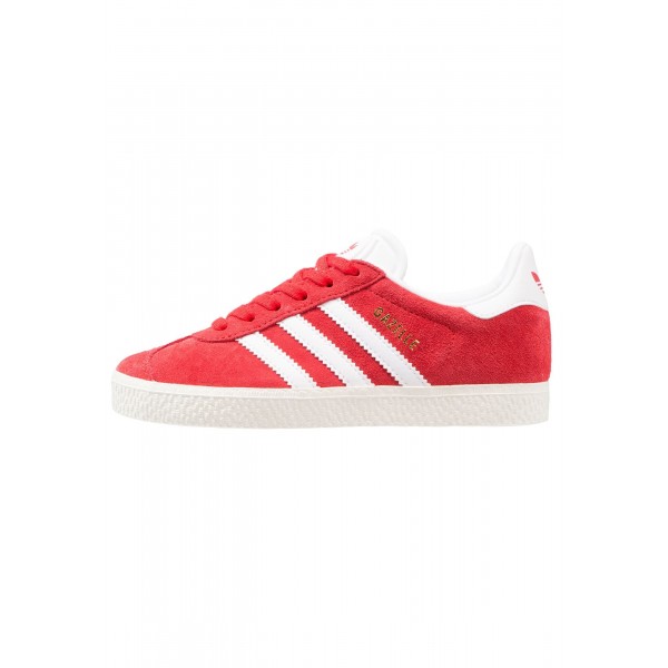 Kinder Adidas Originals GAZELLE C - Fitnessschuhe Low - Scharlachrot/Hochrot/Weiß/Gold Metallic