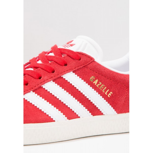 Kinder Adidas Originals GAZELLE C - Fitnessschuhe Low - Scharlachrot/Hochrot/Weiß/Gold Metallic