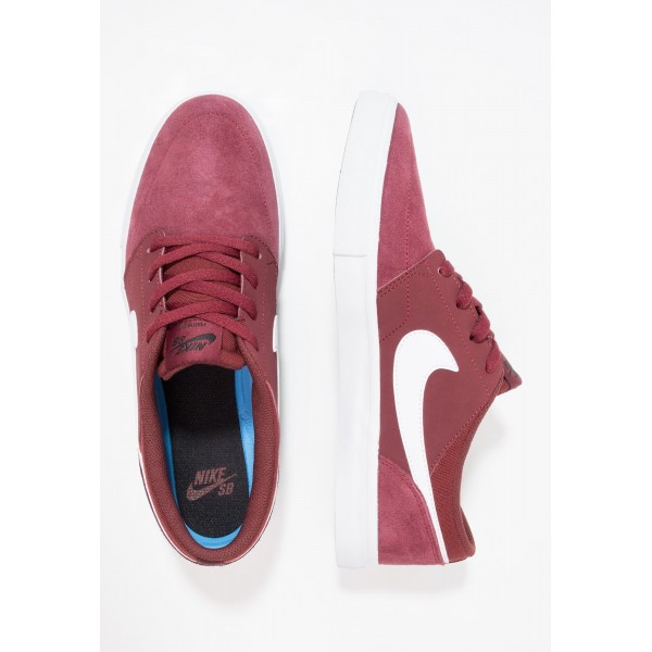 Damen / Herren Nike SB SOLARSOFT PORTMORE II - Trainingsschuhe Low - Dunkelrot/Rot/Weiß