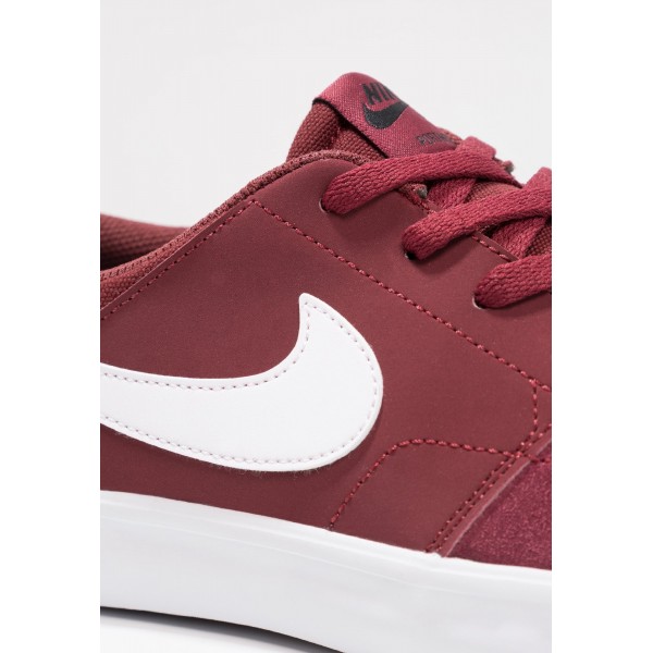 Damen / Herren Nike SB SOLARSOFT PORTMORE II - Trainingsschuhe Low - Dunkelrot/Rot/Weiß