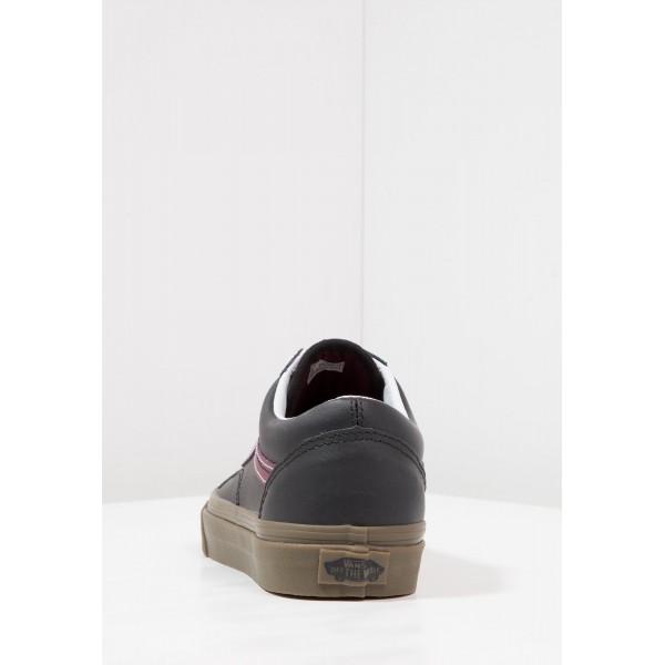 Damen / Herren Vans OLD SKOOL - Schuhe Low - Anthrazit Schwarz/Port Rot/Weiß