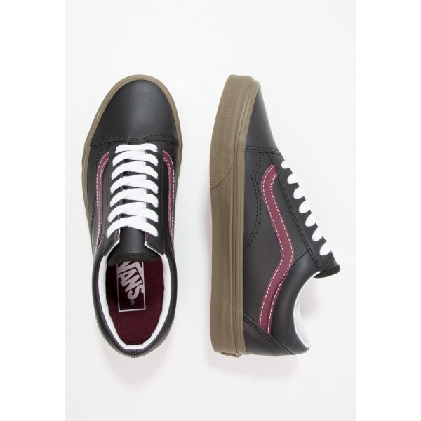 Damen / Herren Vans OLD SKOOL - Schuhe Low - Anthrazit Schwarz/Port Rot/Weiß