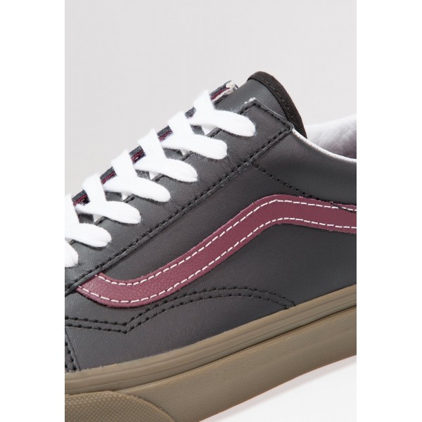 Damen / Herren Vans OLD SKOOL - Schuhe Low - Anthrazit Schwarz/Port Rot/Weiß