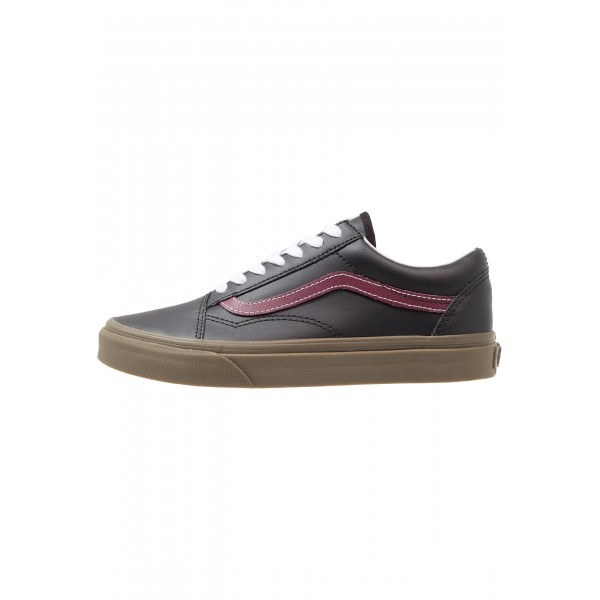 Damen / Herren Vans OLD SKOOL - Schuhe Low - Anthrazit Schwarz/Port Rot/Weiß
