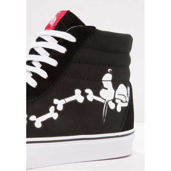 Damen / Herren Vans PEANUTS UA SK8-HI REISSUE - Fitnessschuhe Hoch - Schwarz/Weiß