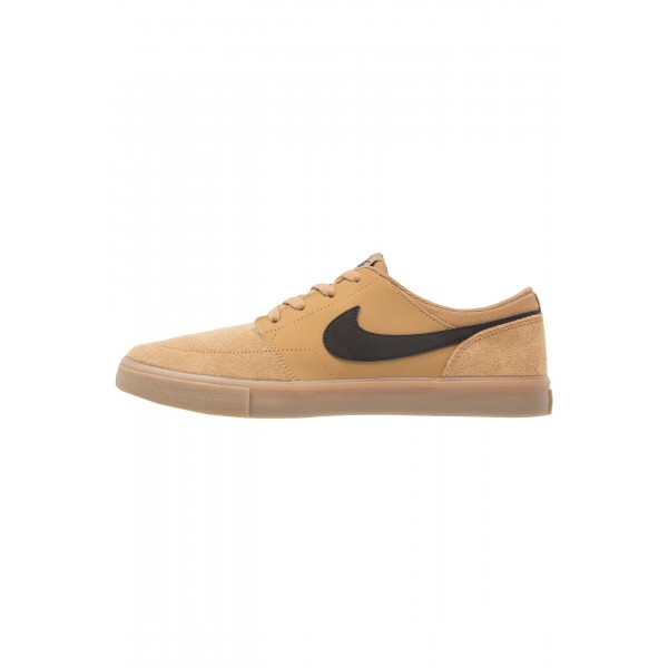 Damen / Herren Nike SB SOLARSOFT PORTMORE II - Schuhe Low - Golden Beige/Hellbraun/Weiß/Schwarz