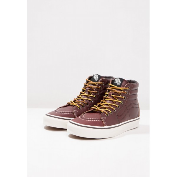 Damen / Herren Vans SK8 - Freizeitschuhe Hoch - Rum Raisin/Dunkel Rot