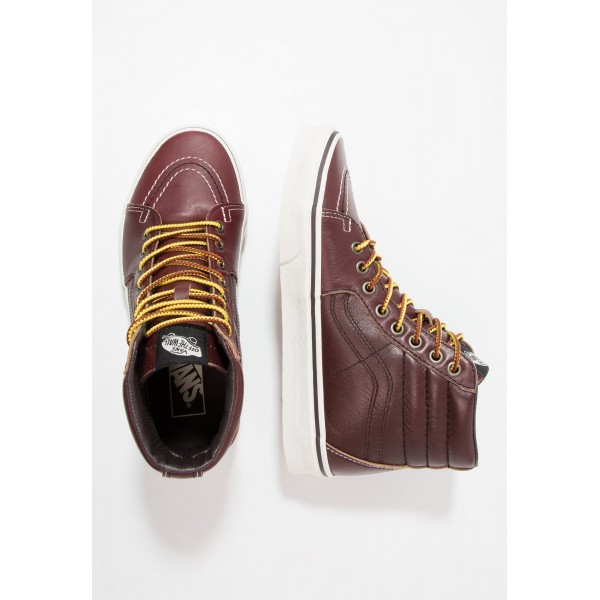 Damen / Herren Vans SK8 - Freizeitschuhe Hoch - Rum Raisin/Dunkel Rot