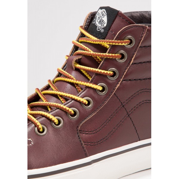 Damen / Herren Vans SK8 - Freizeitschuhe Hoch - Rum Raisin/Dunkel Rot