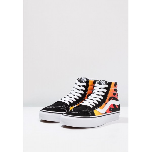Damen / Herren Vans SK8 REISSUE Fire - Laufschuhe Hoch - Feuerrot/Schwarz/Weiß/Gelb
