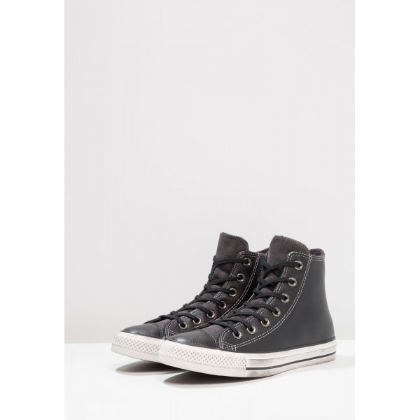 Damen / Herren Converse CHUCK TAYLOR ALL STAR HI LEATHER/SUEDE DISTRESSED - Freizeitschuhe Hoch - Obsidian Schwarz/Metallic Gold