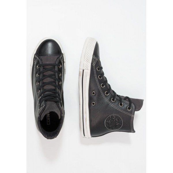 Damen / Herren Converse CHUCK TAYLOR ALL STAR HI LEATHER/SUEDE DISTRESSED - Freizeitschuhe Hoch - Obsidian Schwarz/Metallic Gold