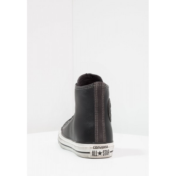 Damen / Herren Converse CHUCK TAYLOR ALL STAR HI LEATHER/SUEDE DISTRESSED - Freizeitschuhe Hoch - Obsidian Schwarz/Metallic Gold
