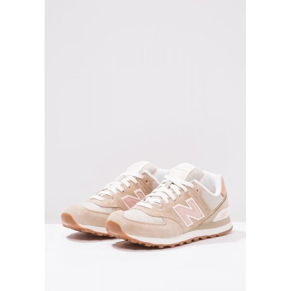 New Balance WL574 Laufschuhe Niedrig für Frauen - Sand, Braun, Khaki, Hellrosa und Weiß