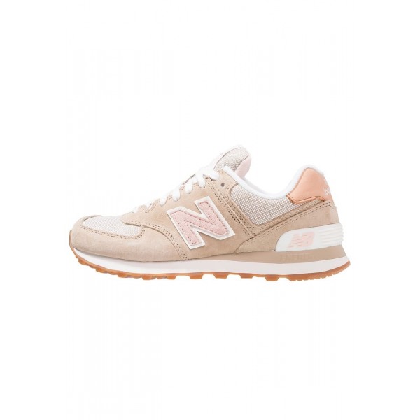 New Balance WL574 Laufschuhe Niedrig für Frauen - Sand, Braun, Khaki, Hellrosa und Weiß
