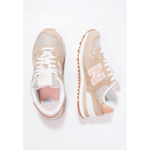 New Balance WL574 Laufschuhe Niedrig für Frauen - Sand, Braun, Khaki, Hellrosa und Weiß