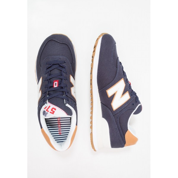 New Balance ML574 Laufschuhe niedrig für Frauen - Pigment/Marineblau/Weiß/Braun