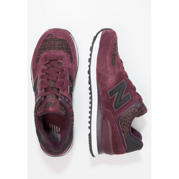 New Balance WL574 Sneaker Low für Damen - Bordeaux schwarz Weiß