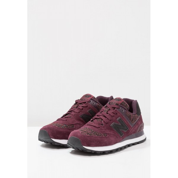 New Balance WL574 Sneaker Low für Damen - Bordeaux schwarz Weiß