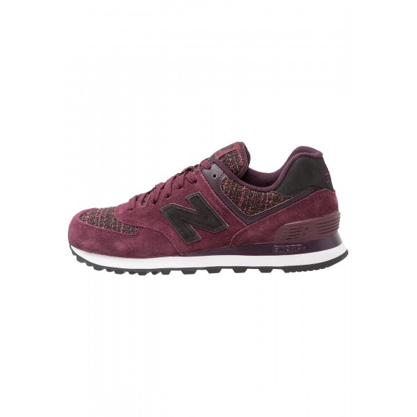 New Balance WL574 Sneaker Low für Damen - Bordeaux schwarz Weiß