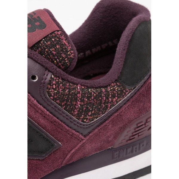 New Balance WL574 Sneaker Low für Damen - Bordeaux schwarz Weiß