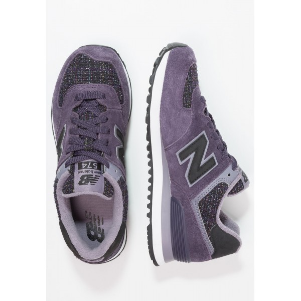 New Balance WL574 Sneaker Low für Damen - Lila schwarz Weiß