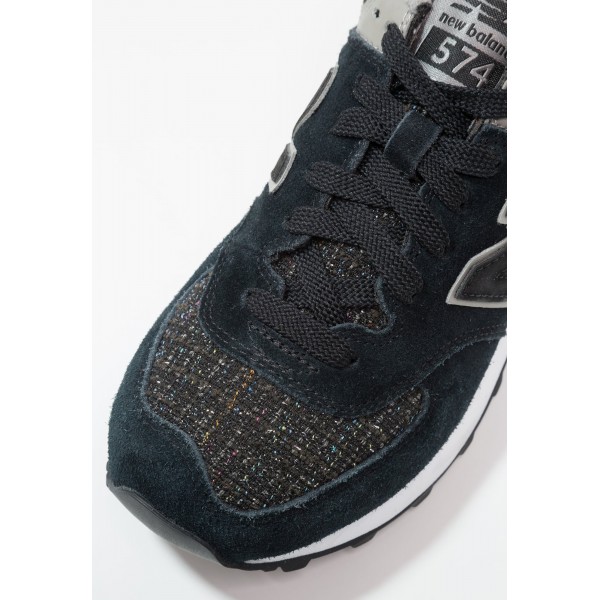 New Balance WL574 Low Laufschuhe für Damen - Schwarz/Wolf grau/Weiß