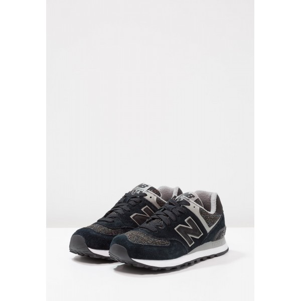 New Balance WL574 Low Laufschuhe für Damen - Schwarz/Wolf grau/Weiß
