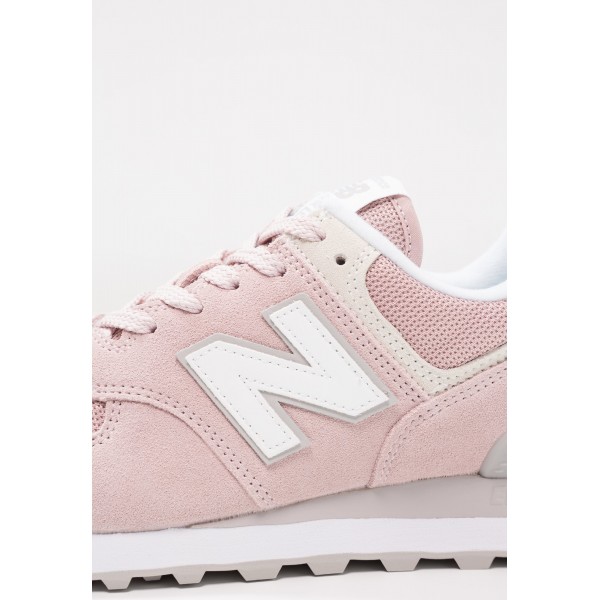 Neu Damen Sportschuhe low - New Balance WL574 - Hellrosa Grau und Weiß