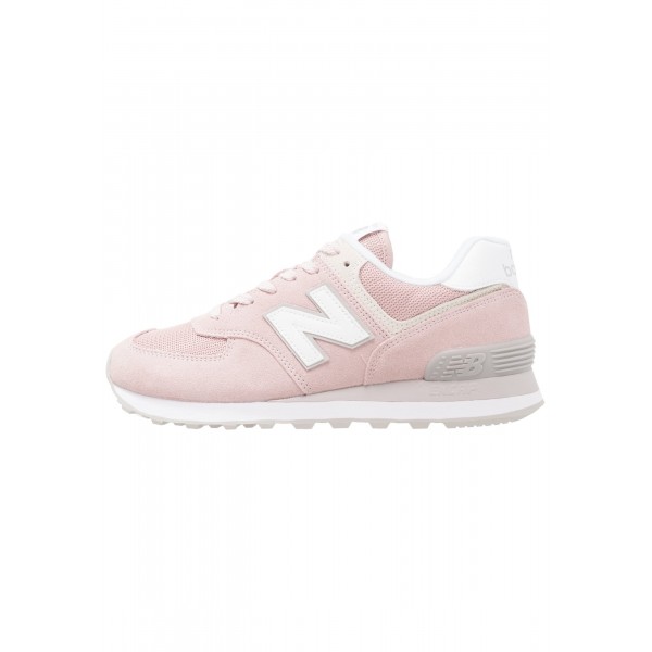Neu Damen Sportschuhe low - New Balance WL574 - Hellrosa Grau und Weiß
