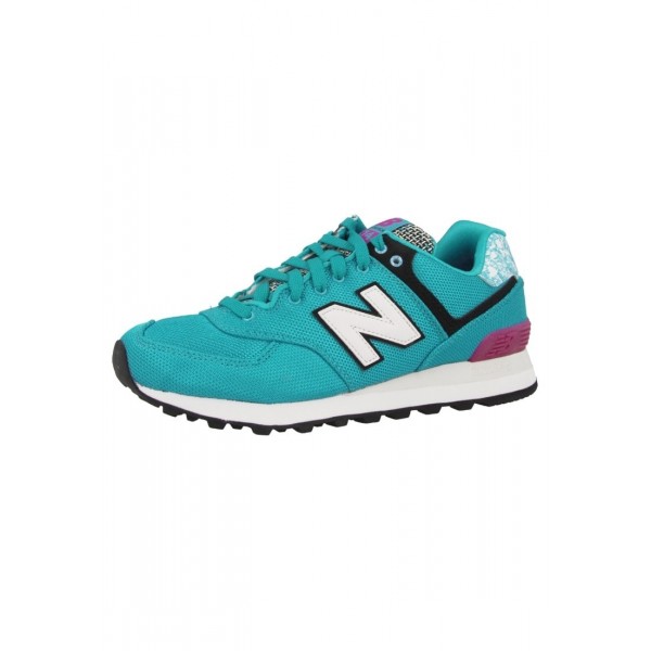 New Balance WL574 Mode Sneaker Low für Frauen - Pisces/dunkles Türkis/Poisonberry/Schwarz/Weiß