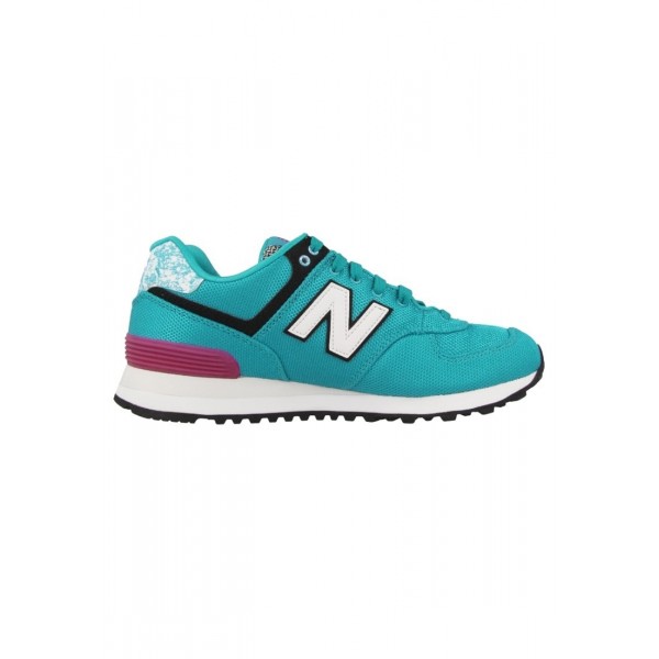 New Balance WL574 Mode Sneaker Low für Frauen - Pisces/dunkles Türkis/Poisonberry/Schwarz/Weiß