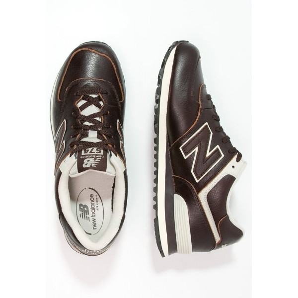 New Balance WL574 Leder Sneaker Low für Frauen - Braun/Weiß/Schwarz