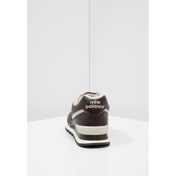 New Balance WL574 Leder Sneaker Low für Frauen - Braun/Weiß/Schwarz