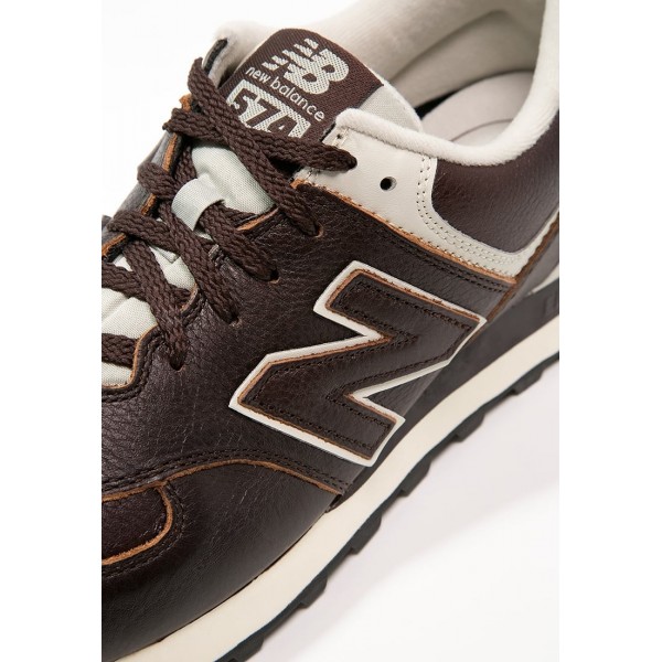 New Balance WL574 Leder Sneaker Low für Frauen - Braun/Weiß/Schwarz