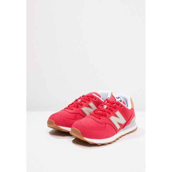 Damen New Balance ML574 Sneaker low - Aktion rot/Beige/Braun/Weiß