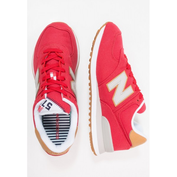 Damen New Balance ML574 Sneaker low - Aktion rot/Beige/Braun/Weiß