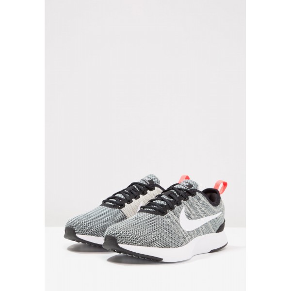 Damen Nike Footwear Für Sport DUALTONE RACER (GS) - Schuhe Low - Anthrazit Schwarz/Weiß/Blassgrau