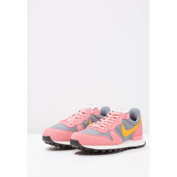 Damen Nike Footwear Für Sport INTERNATIONALIST - Laufschuhe Low - Cool Grau/Hot Pink/Hell Melonengelb/Sail/Schwarz