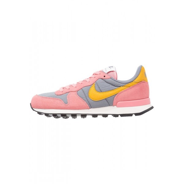 Damen Nike Footwear Für Sport INTERNATIONALIST - Laufschuhe Low - Cool Grau/Hot Pink/Hell Melonengelb/Sail/Schwarz