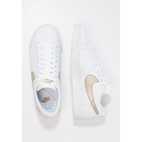 Damen Nike Footwear Für Sport BLAZER Low LE - Trainingsschuhe Low - Weiß/Metallic Gold
