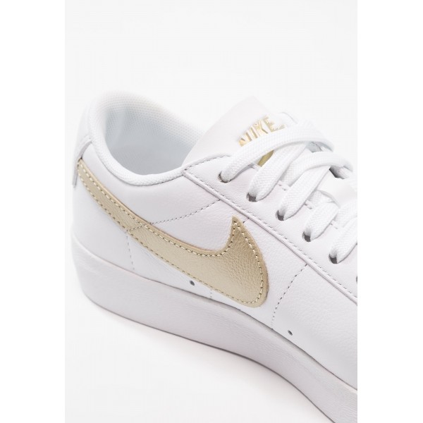 Damen Nike Footwear Für Sport BLAZER Low LE - Trainingsschuhe Low - Weiß/Metallic Gold