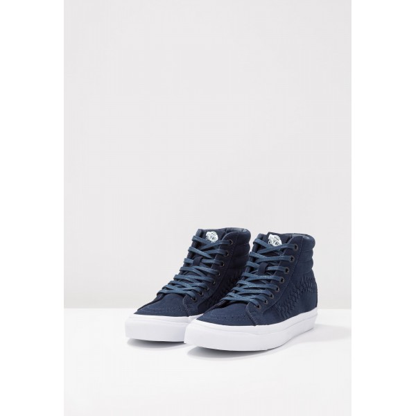 Damen Vans SK8-HI WEAVE DX - Laufschuhe Hoch - Dunkelmarine/Mitternacht Marine Navy