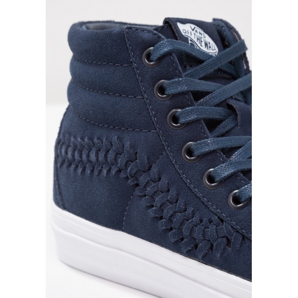 Damen Vans SK8-HI WEAVE DX - Laufschuhe Hoch - Dunkelmarine/Mitternacht Marine Navy