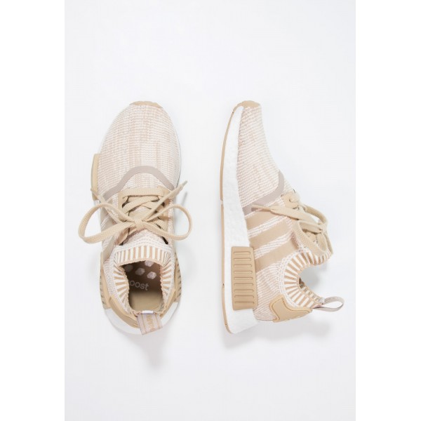 Damen / Herren Adidas Originals NMD_R1 PK - Schuhe Low - Linen Khaki/Floral Weiß