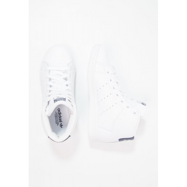 Damen / Herren Adidas Originals STAN SMITH MID - Trainingsschuhe Hoch - Weiß/Footwear Weiß/Mitternachtsblau