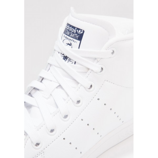 Damen / Herren Adidas Originals STAN SMITH MID - Trainingsschuhe Hoch - Weiß/Footwear Weiß/Mitternachtsblau