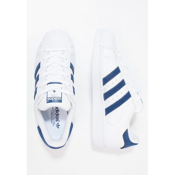 Damen / Herren Adidas Originals SUPERSTAR - Laufschuhe Low - Weiß/Footwear Weiß/Dunkel Jeans Blau/Tiefblau